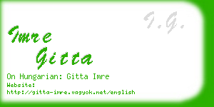 imre gitta business card